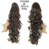 LISI GIRL Synthetic Women Claw on Ponytail Clip in Hair Extensions Wavy Curly Style Pony Tail Hairpiece Brown Blonde Hairstyle