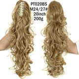 LISI GIRL Synthetic Women Claw on Ponytail Clip in Hair Extensions Wavy Curly Style Pony Tail Hairpiece Brown Blonde Hairstyle