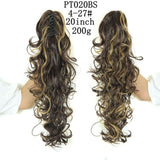LISI GIRL Synthetic Women Claw on Ponytail Clip in Hair Extensions Wavy Curly Style Pony Tail Hairpiece Brown Blonde Hairstyle