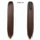 LISI GIRL Synthetic Women Claw on Ponytail Clip in Hair Extensions Wavy Curly Style Pony Tail Hairpiece Brown Blonde Hairstyle