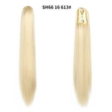 LISI GIRL Synthetic Women Claw on Ponytail Clip in Hair Extensions Wavy Curly Style Pony Tail Hairpiece Brown Blonde Hairstyle