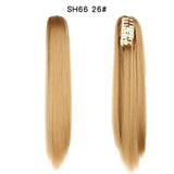 LISI GIRL Synthetic Women Claw on Ponytail Clip in Hair Extensions Wavy Curly Style Pony Tail Hairpiece Brown Blonde Hairstyle