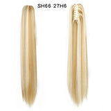 LISI GIRL Synthetic Women Claw on Ponytail Clip in Hair Extensions Wavy Curly Style Pony Tail Hairpiece Brown Blonde Hairstyle
