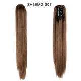 LISI GIRL Synthetic Women Claw on Ponytail Clip in Hair Extensions Wavy Curly Style Pony Tail Hairpiece Brown Blonde Hairstyle