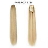 LISI GIRL Synthetic Women Claw on Ponytail Clip in Hair Extensions Wavy Curly Style Pony Tail Hairpiece Brown Blonde Hairstyle