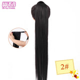 WTB Wrap Synthetic Ponytail Hair Extension Super Long Straight Women's Clip In Hair Extensions Pony Tail False Hair 32 Inch
