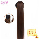 WTB Wrap Synthetic Ponytail Hair Extension Super Long Straight Women's Clip In Hair Extensions Pony Tail False Hair 32 Inch