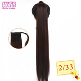 WTB Wrap Synthetic Ponytail Hair Extension Super Long Straight Women's Clip In Hair Extensions Pony Tail False Hair 32 Inch