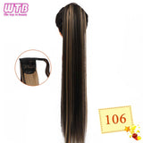 WTB Wrap Synthetic Ponytail Hair Extension Super Long Straight Women's Clip In Hair Extensions Pony Tail False Hair 32 Inch