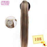 WTB Wrap Synthetic Ponytail Hair Extension Super Long Straight Women's Clip In Hair Extensions Pony Tail False Hair 32 Inch