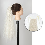 AZQUEEN Synthetic Corn Wavy Long Ponytail  Hairpiece Wrap on Clip Hair Extensions Ombre Brown Pony Tail Blonde Fack Hair