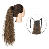 AZQUEEN Synthetic Corn Wavy Long Ponytail  Hairpiece Wrap on Clip Hair Extensions Ombre Brown Pony Tail Blonde Fack Hair