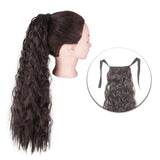 AZQUEEN Synthetic Corn Wavy Long Ponytail  Hairpiece Wrap on Clip Hair Extensions Ombre Brown Pony Tail Blonde Fack Hair