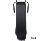 MSTN 30-Inch Synthetic Hair Fiber Heat-Resistant Straight Hair With Ponytail Fake Hair Chip-in Hair Extensions Pony Tail Wig