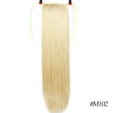 MSTN 30-Inch Synthetic Hair Fiber Heat-Resistant Straight Hair With Ponytail Fake Hair Chip-in Hair Extensions Pony Tail Wig