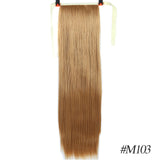 MSTN 30-Inch Synthetic Hair Fiber Heat-Resistant Straight Hair With Ponytail Fake Hair Chip-in Hair Extensions Pony Tail Wig