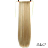 MSTN 30-Inch Synthetic Hair Fiber Heat-Resistant Straight Hair With Ponytail Fake Hair Chip-in Hair Extensions Pony Tail Wig