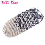 Full Star Faux lock Crochet Braids Hair 18" 24 Strand 100g synthetic Braid Hair Extension Black Purple Bug Brown Blond for Women
