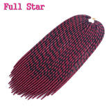 Full Star Faux lock Crochet Braids Hair 18" 24 Strand 100g synthetic Braid Hair Extension Black Purple Bug Brown Blond for Women