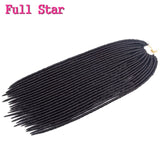 Full Star Faux lock Crochet Braids Hair 18" 24 Strand 100g synthetic Braid Hair Extension Black Purple Bug Brown Blond for Women