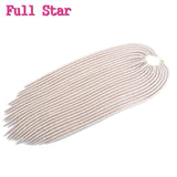 Full Star Faux lock Crochet Braids Hair 18" 24 Strand 100g synthetic Braid Hair Extension Black Purple Bug Brown Blond for Women
