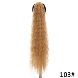 SHANGKE Women's Ponytail Long Wavy Hair Extension Clip In  Pony Tail Wrap Around Black Blonde Synthetic Heat Resistant Fiber