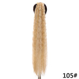 SHANGKE Women's Ponytail Long Wavy Hair Extension Clip In  Pony Tail Wrap Around Black Blonde Synthetic Heat Resistant Fiber
