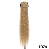 SHANGKE Women's Ponytail Long Wavy Hair Extension Clip In  Pony Tail Wrap Around Black Blonde Synthetic Heat Resistant Fiber