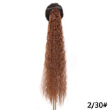 SHANGKE Women's Ponytail Long Wavy Hair Extension Clip In  Pony Tail Wrap Around Black Blonde Synthetic Heat Resistant Fiber