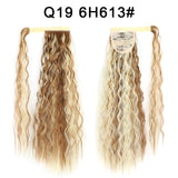 Long Curly Ponytail Natural hair extension Wrap On Clip Hair Ponytail Extensions for Women Blonde Black Horse Tail Synthetic