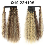 Long Curly Ponytail Natural hair extension Wrap On Clip Hair Ponytail Extensions for Women Blonde Black Horse Tail Synthetic