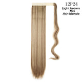 S-noilite Synthetic 17"/23"/26" Long Clip In Ponytail Hair Extension Wrap Around Ponytail Fake Pony Tail Hairpiece For Women