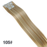 DIFEI 24Inchs 16 Clips in Hair Extensions Long Straight Hairstyle Synthetic Blonde Black Hairpieces Heat Resistant False Hair
