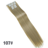 DIFEI 24Inchs 16 Clips in Hair Extensions Long Straight Hairstyle Synthetic Blonde Black Hairpieces Heat Resistant False Hair