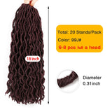 Leeons Wholesale Faux Locs Curly Crochet Braids Hair Extension 6pcs Synthetic Brading Hair Soft Dread Locks Goddess Crochet Locs