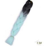 Black Star Jumbo Braiding Hair long 24 inch Hair Extensions 100g/Pcs Ombre Synthetic Braid Hair Twist Braiding Hair for Women