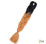 Black Star Jumbo Braiding Hair long 24 inch Hair Extensions 100g/Pcs Ombre Synthetic Braid Hair Twist Braiding Hair for Women