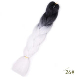 Black Star Jumbo Braiding Hair long 24 inch Hair Extensions 100g/Pcs Ombre Synthetic Braid Hair Twist Braiding Hair for Women