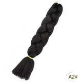 Black Star Jumbo Braiding Hair long 24 inch Hair Extensions 100g/Pcs Ombre Synthetic Braid Hair Twist Braiding Hair for Women