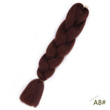 Black Star Jumbo Braiding Hair long 24 inch Hair Extensions 100g/Pcs Ombre Synthetic Braid Hair Twist Braiding Hair for Women