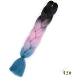 Black Star Jumbo Braiding Hair long 24 inch Hair Extensions 100g/Pcs Ombre Synthetic Braid Hair Twist Braiding Hair for Women