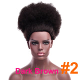 Silike Synthetic Short Afro Puff Hair Bun High Temperature Drawstring Pony Tail Clip in Hair Extension Kinky Puff Hair Bun