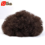 Silike Synthetic Short Afro Puff Hair Bun High Temperature Drawstring Pony Tail Clip in Hair Extension Kinky Puff Hair Bun