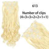 AZQUEEN Long Straight Synthetic Hair 16 Clips 140G Extensions Clips in High Temperature Fiber Black Brown Hairpiece