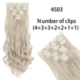AZQUEEN Long Straight Synthetic Hair 16 Clips 140G Extensions Clips in High Temperature Fiber Black Brown Hairpiece