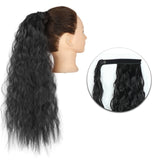 AZQUEEN Synthetic Corn Wavy Long Ponytail  Hairpiece Wrap on Clip Hair Extensions Ombre Brown Pony Tail Blonde Fack Hair