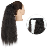 AZQUEEN Synthetic Corn Wavy Long Ponytail  Hairpiece Wrap on Clip Hair Extensions Ombre Brown Pony Tail Blonde Fack Hair