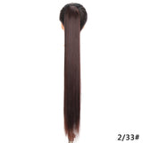 SHANGKE Women's Ponytail Long Wavy Hair Extension Clip In  Pony Tail Wrap Around Black Blonde Synthetic Heat Resistant Fiber