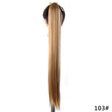 SHANGKE Women's Ponytail Long Wavy Hair Extension Clip In  Pony Tail Wrap Around Black Blonde Synthetic Heat Resistant Fiber