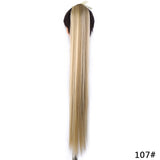 SHANGKE Women's Ponytail Long Wavy Hair Extension Clip In  Pony Tail Wrap Around Black Blonde Synthetic Heat Resistant Fiber